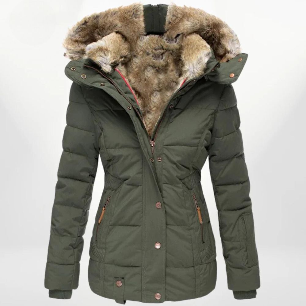 Abrigo Mujer Invierno Acolchado Ajuste Confortable