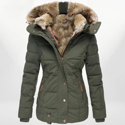 Abrigo Mujer Invierno Acolchado Ajuste Confortable