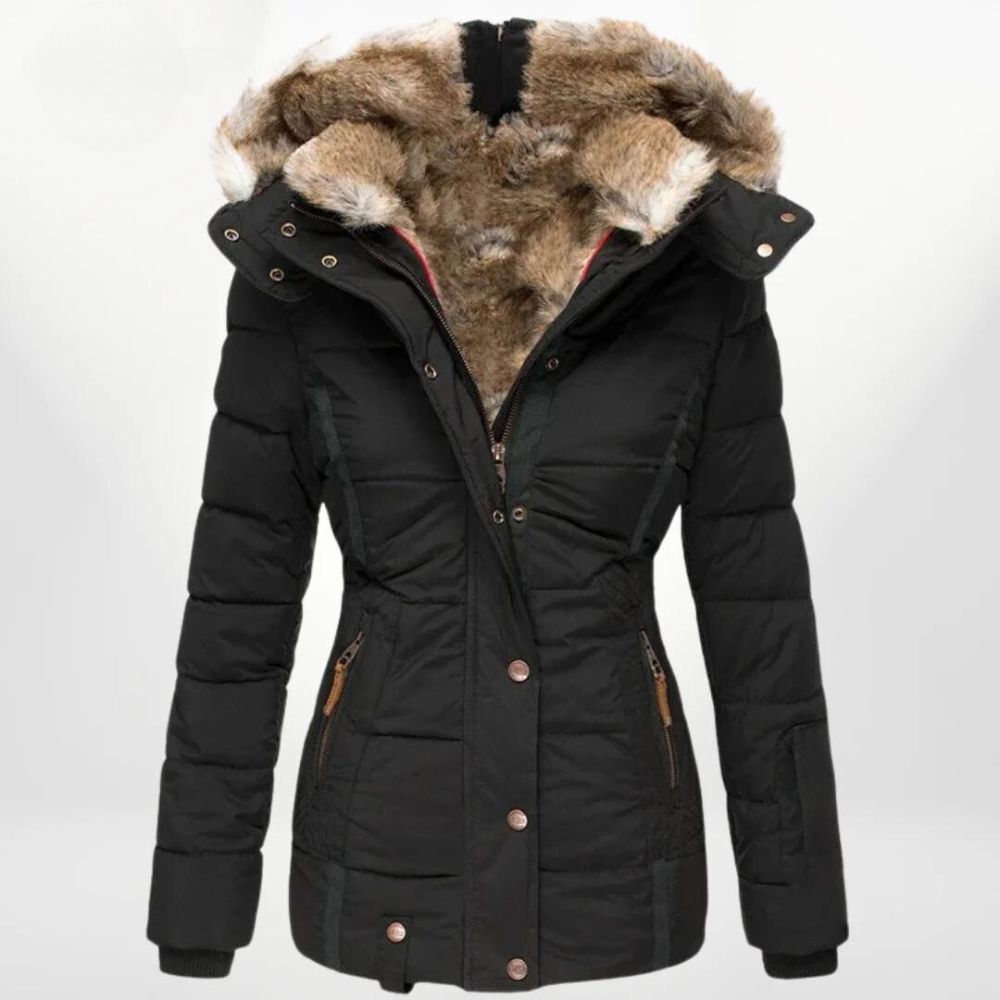 Abrigo Mujer Invierno Acolchado Ajuste Confortable
