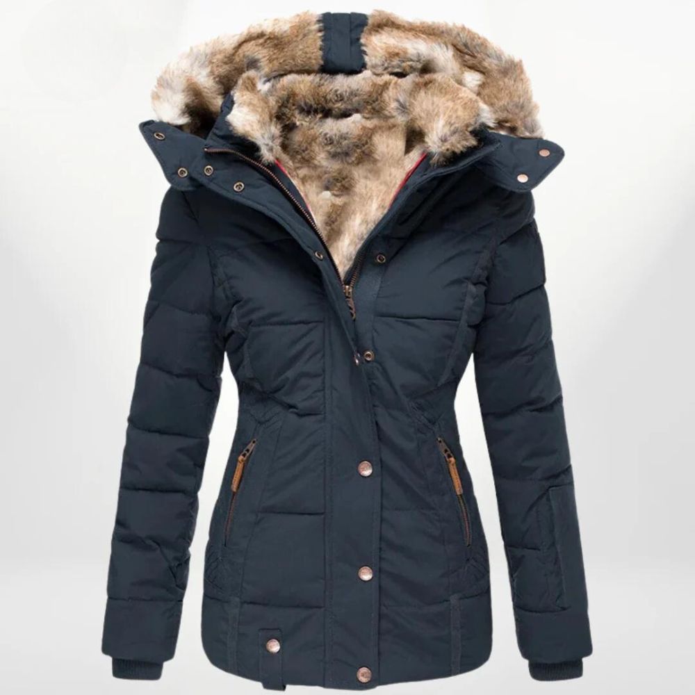 Abrigo Mujer Invierno Acolchado Ajuste Confortable
