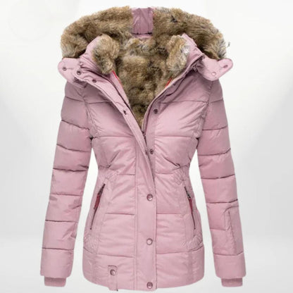 Abrigo Mujer Invierno Acolchado Ajuste Confortable