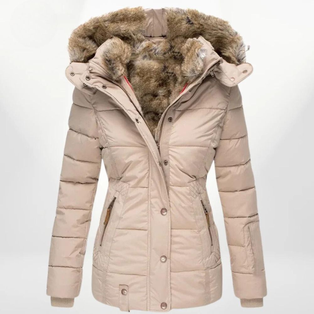 Abrigo Mujer Invierno Acolchado Ajuste Confortable