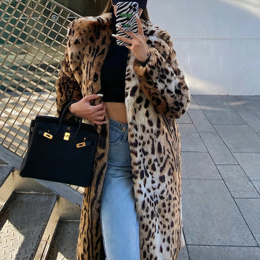 Abrigo Mujer con Estampado Animal Ajuste Regular - Mavetta