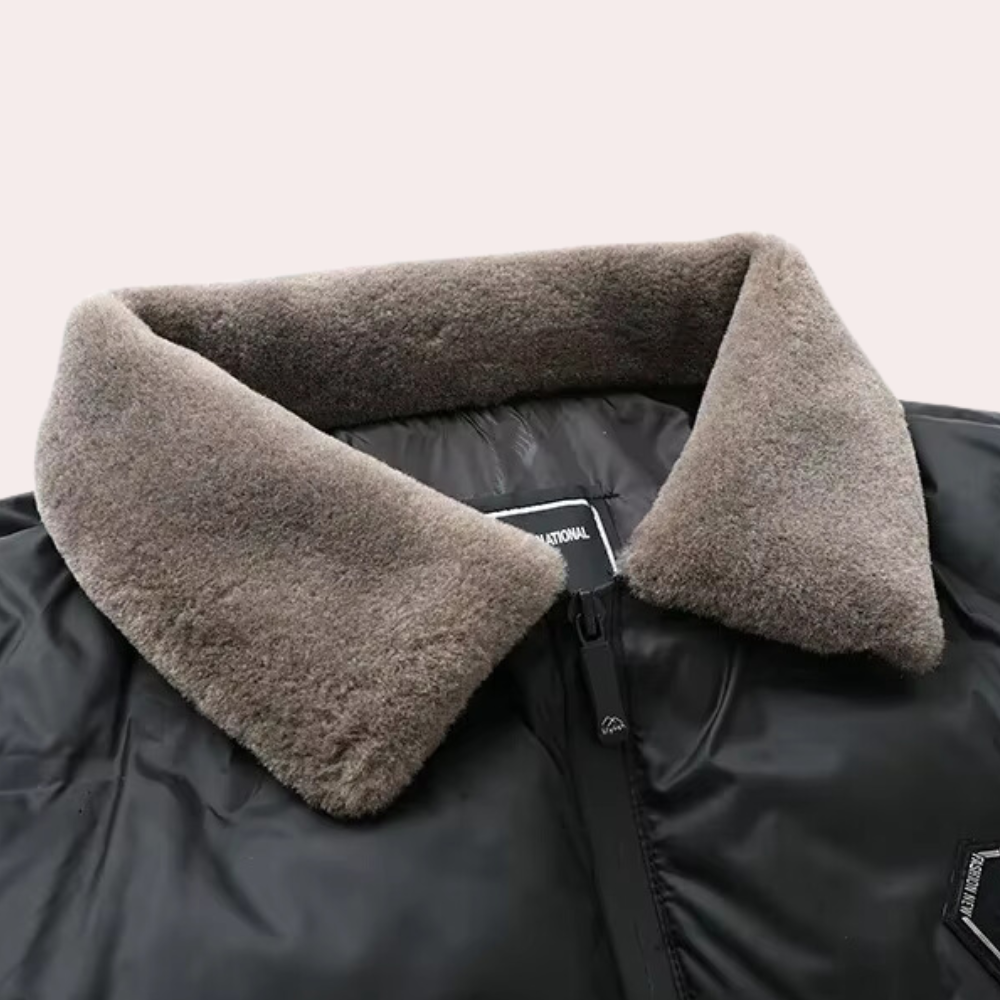 Chaqueta Acolchada Hombre con Cremallera Ajuste Regular
