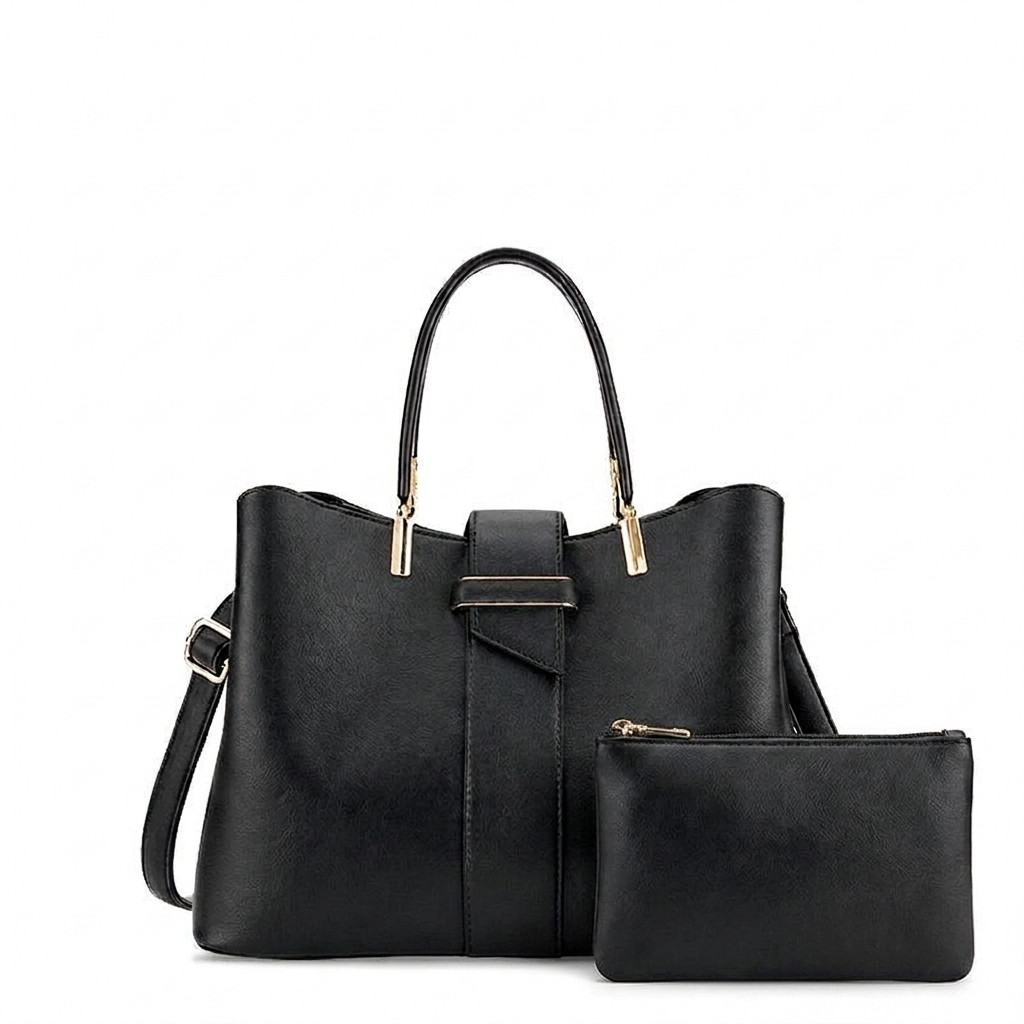 Bolso Estructurado Mujer de Piel y Asas Cortas