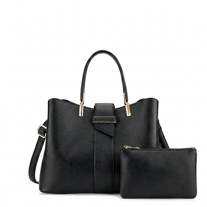 Bolso Estructurado Mujer de Piel y Asas Cortas