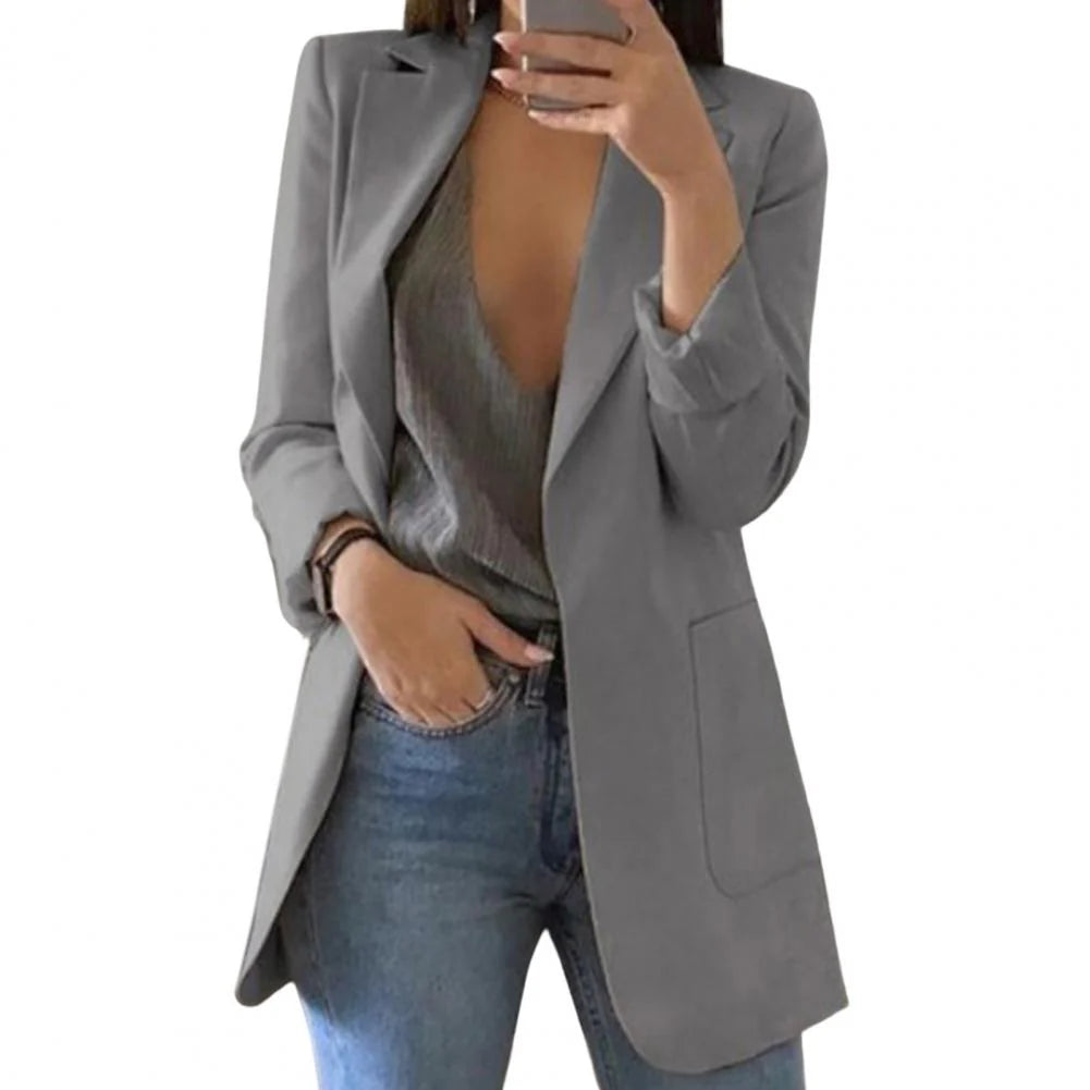 Blazer Mujer Oversize Manga Larga Largo