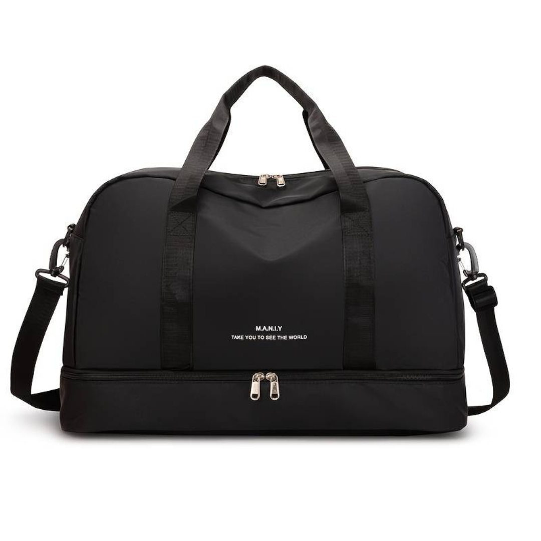 Bolsa de viaje mujer con compartimento inferior doble cremallera y