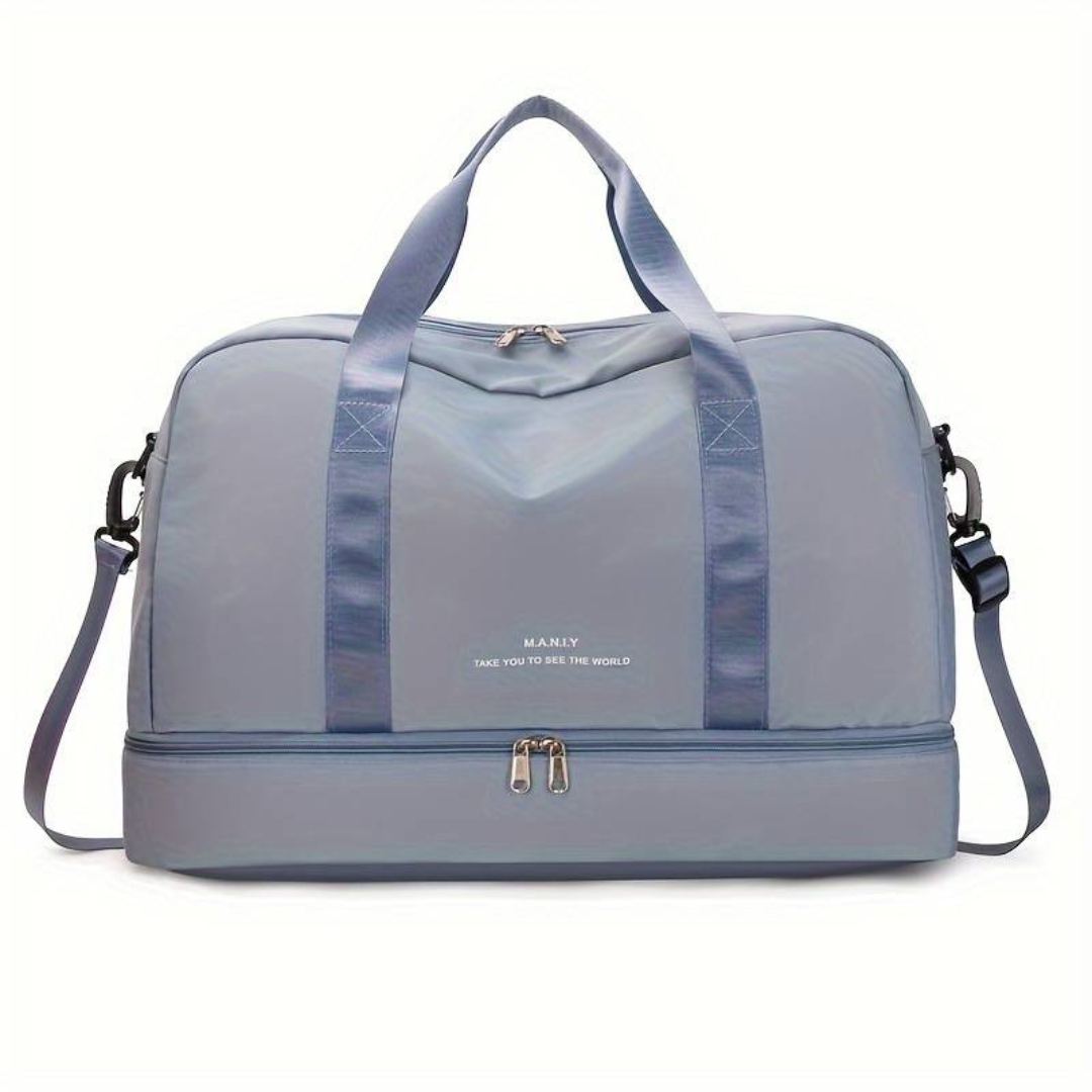 Bolsa de viaje mujer con compartimento inferior doble cremallera y