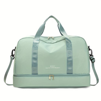 Bolsa de viaje mujer con compartimento inferior doble cremallera y