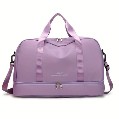 Bolsa de viaje mujer con compartimento inferior doble cremallera y