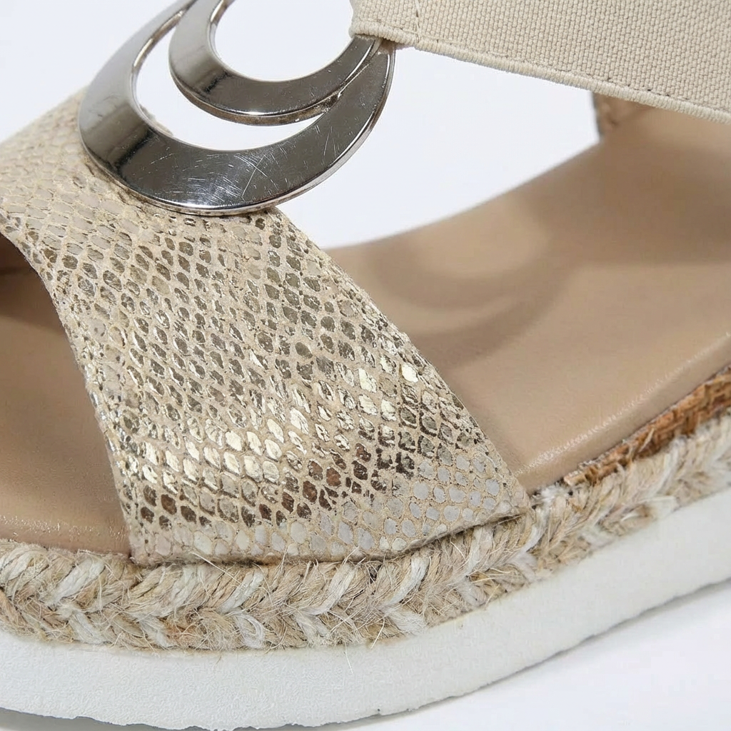 Sandalias Plataforma Mujer con Correa al Tobillo Ajustable