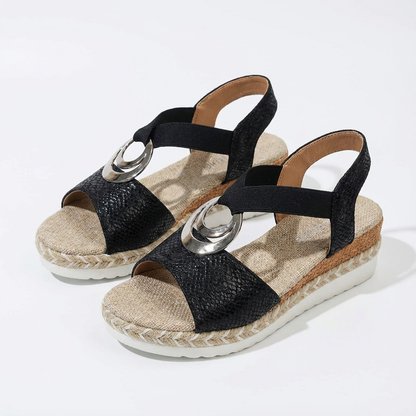 Sandalias Plataforma Mujer con Correa al Tobillo Ajustable