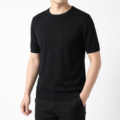 Camiseta Hombre de Punto Manga Corta Básica