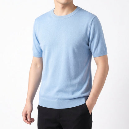 Camiseta Hombre de Punto Manga Corta Básica