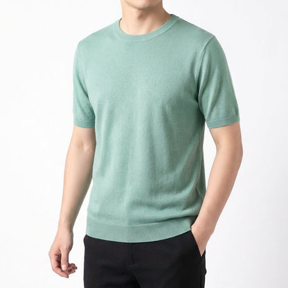 Camiseta Hombre de Punto Manga Corta Básica