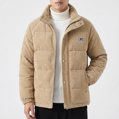 Chaqueta Acolchada Hombre Estilo Puffer Ajuste Regular