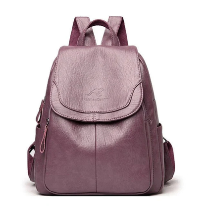 Mochila Pequeña Mujer con Solapa Frontal y Bolsillos Laterales