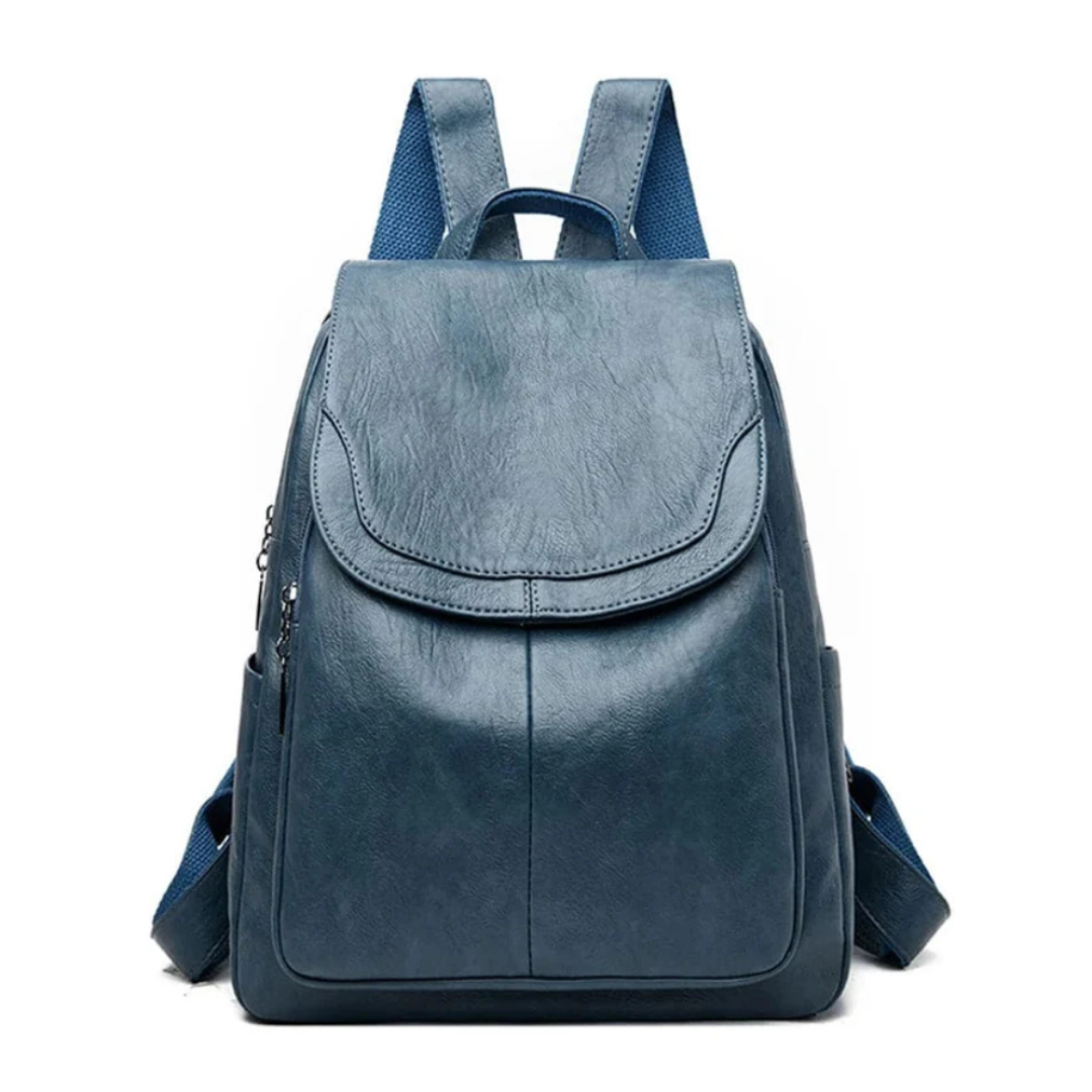 Mochila Pequeña Mujer con Solapa Frontal y Bolsillos Laterales