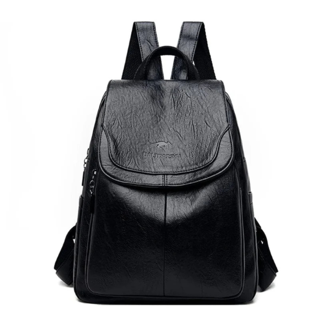 Mochila Pequeña Mujer con Solapa Frontal y Bolsillos Laterales