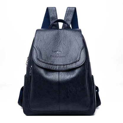 Mochila Pequeña Mujer con Solapa Frontal y Bolsillos Laterales