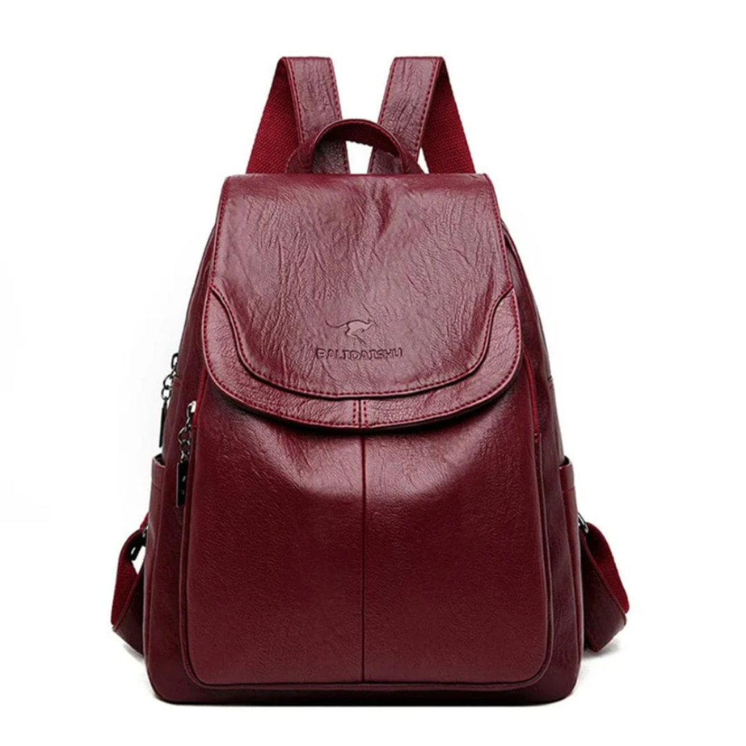 Mochila Pequeña Mujer con Solapa Frontal y Bolsillos Laterales