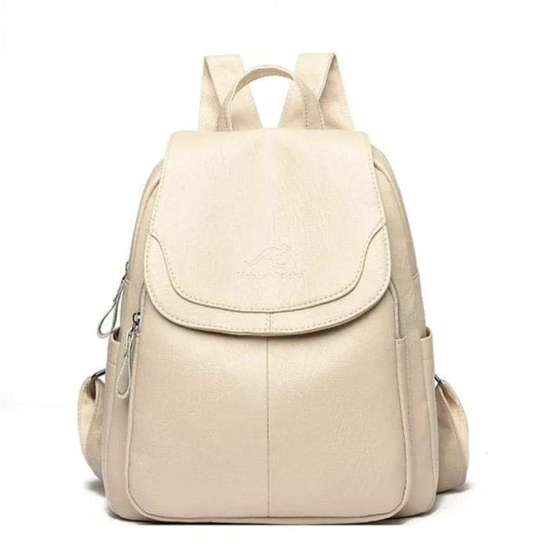 Mochila Pequeña Mujer con Solapa Frontal y Bolsillos Laterales