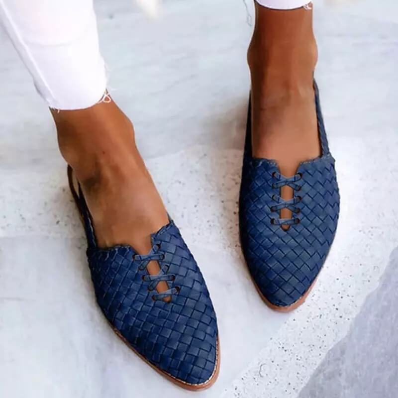 Sandalias Mujer de Cuero Trenzado Hechas a Mano