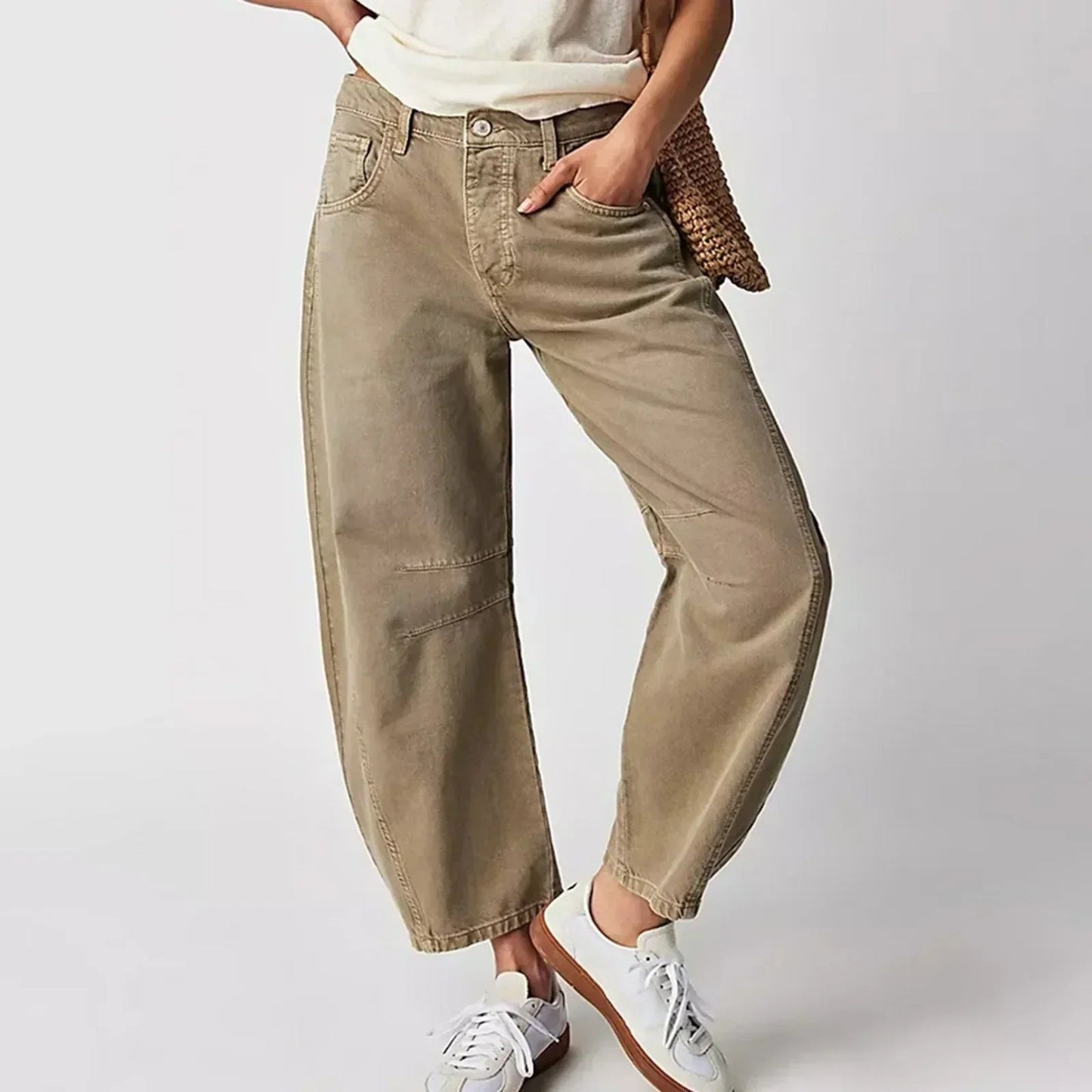 Pantalones vaqueros mujer ancho estilo fluido moderno - Mavetta