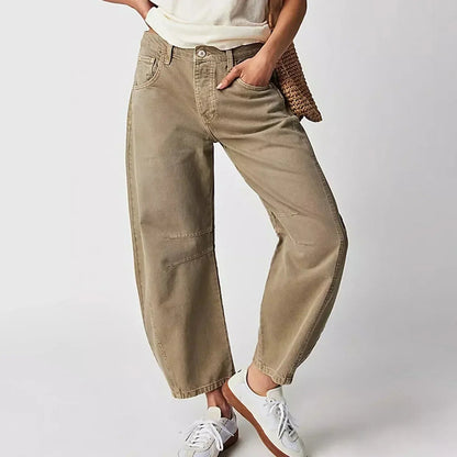Pantalones vaqueros mujer ancho estilo fluido moderno - Mavetta