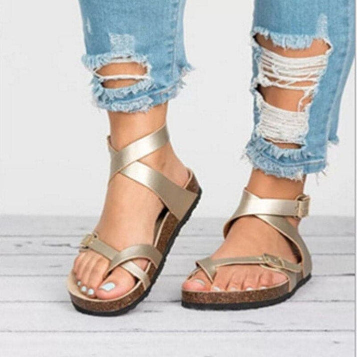 Sandalias Mujer de Cuero Clásicas Confort Veraniego