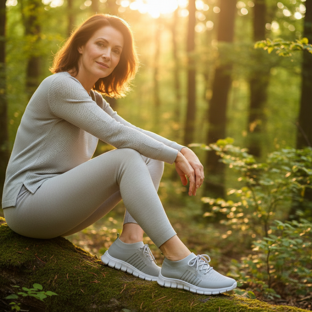 Zapatillas Running Mujer Knit Cordones Cuello Calcetín Suela Flexible