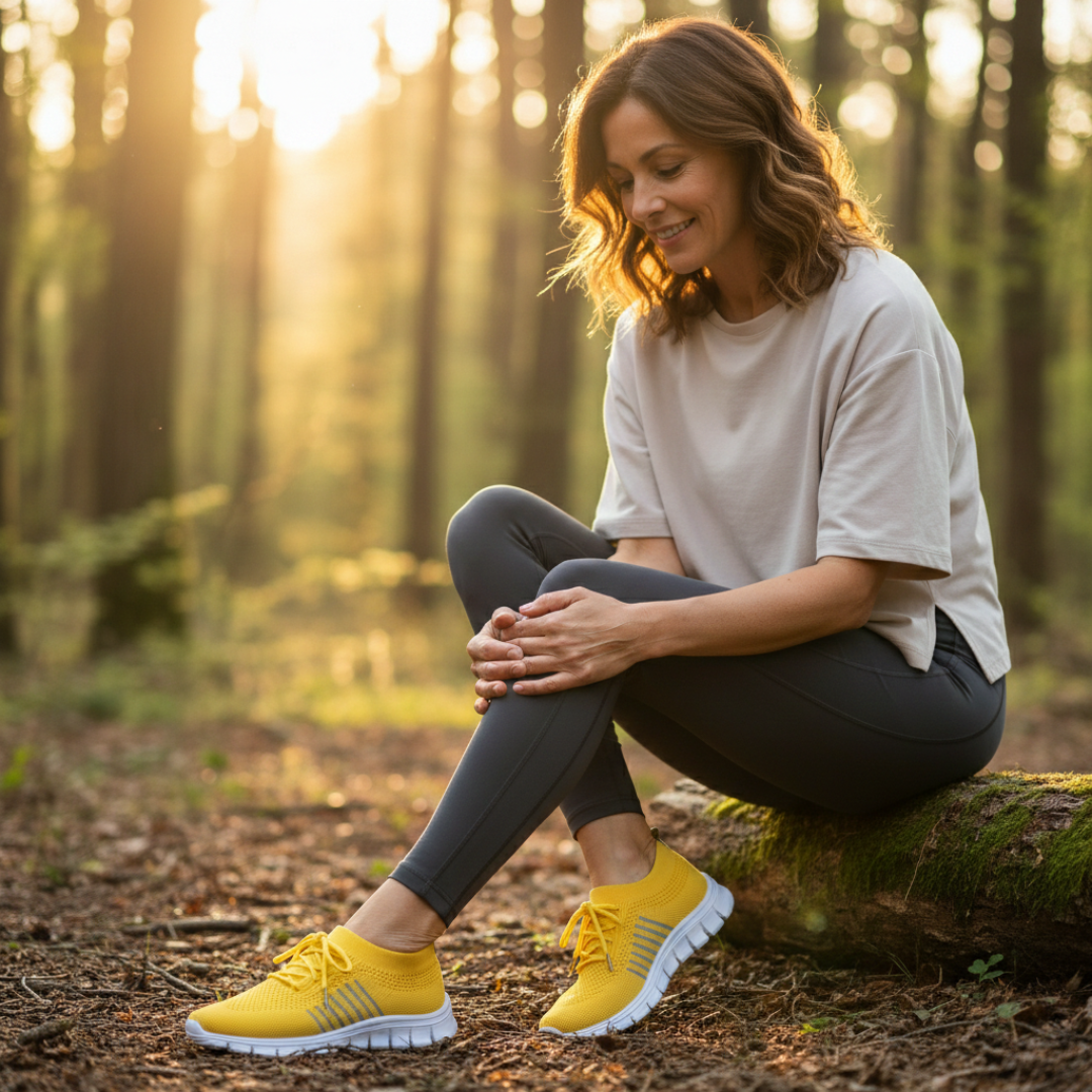Zapatillas Running Mujer Knit Cordones Cuello Calcetín Suela Flexible