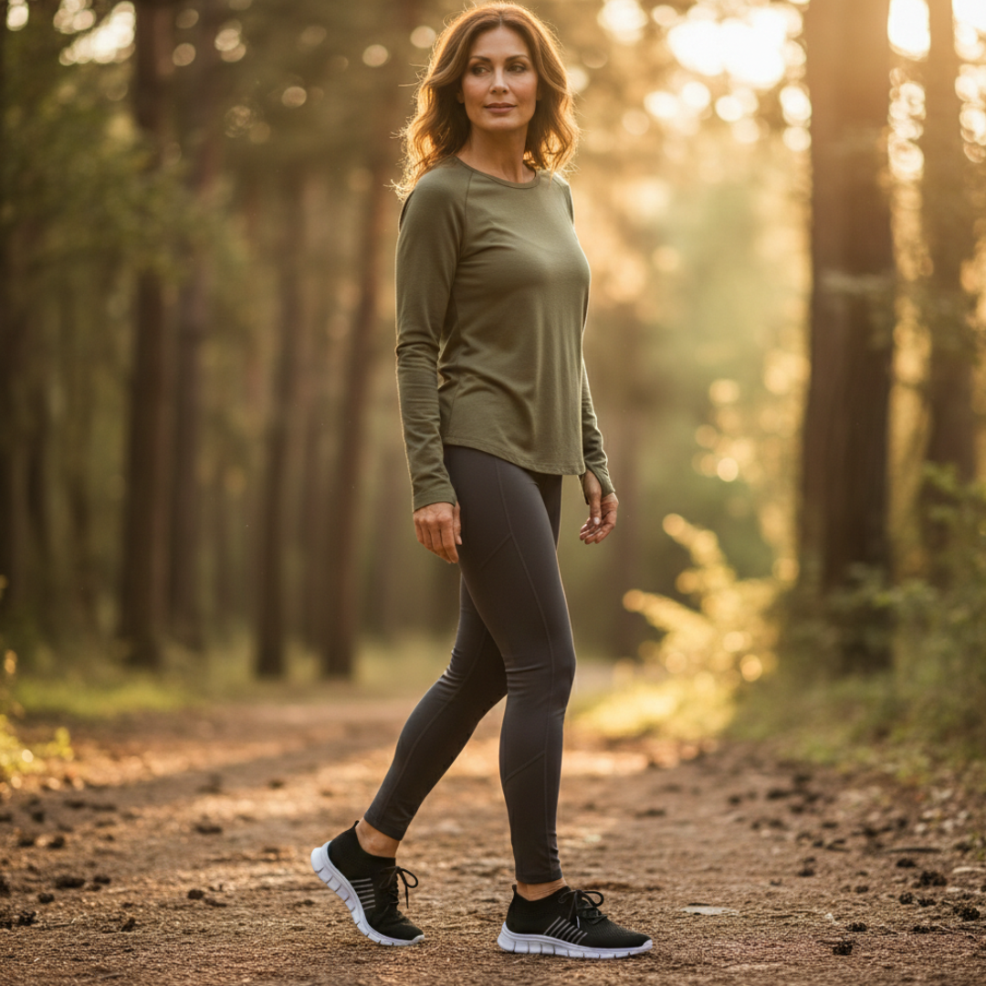 Zapatillas Running Mujer Knit Cordones Cuello Calcetín Suela Flexible