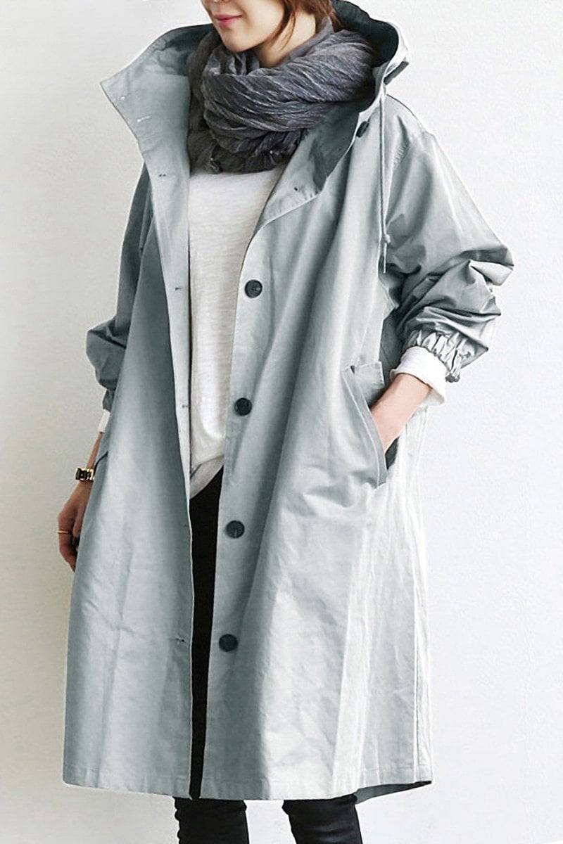 Trench Mujer Impermeable con Capucha Ajuste Elegante - Mavetta