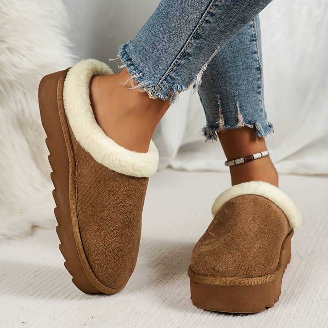 Zapatillas de casa mujer cálidas suela gruesa