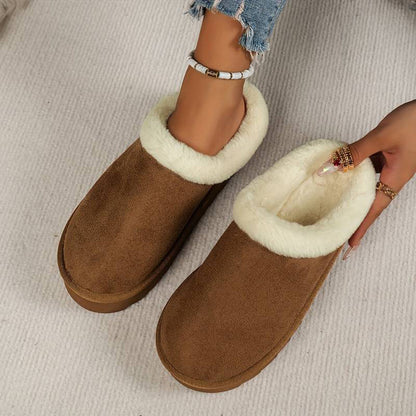 Zapatillas de casa mujer cálidas suela gruesa