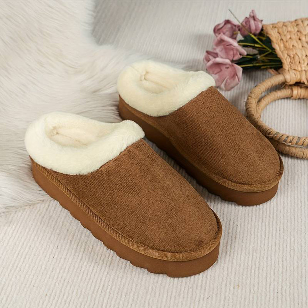 Zapatillas de casa mujer cálidas suela gruesa
