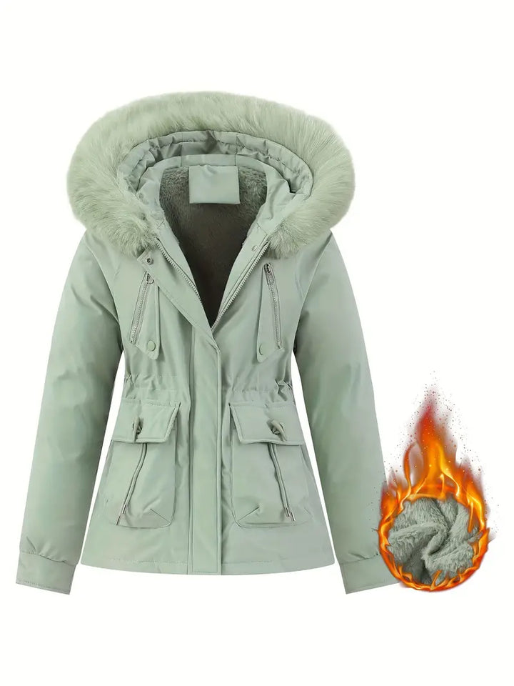 Chaqueta Invierno Mujer Casual Cuello Desmontable