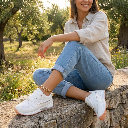 Zapatillas Plataforma Mujer con Cordones Casual