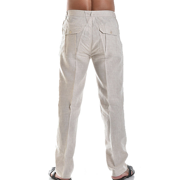 Pantalón Recto Hombre Ligero Detalle de Pliegues
