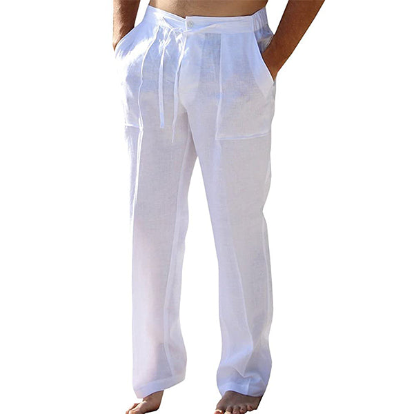Pantalón Recto Hombre Ligero Detalle de Pliegues