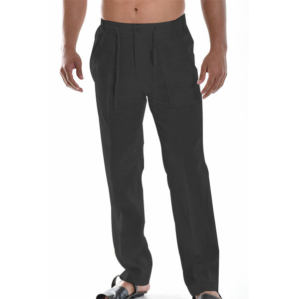 Pantalón Recto Hombre Ligero Detalle de Pliegues