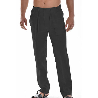 Pantalón Recto Hombre Ligero Detalle de Pliegues
