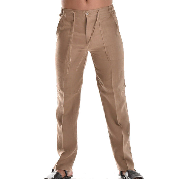 Pantalón Recto Hombre Ligero Detalle de Pliegues