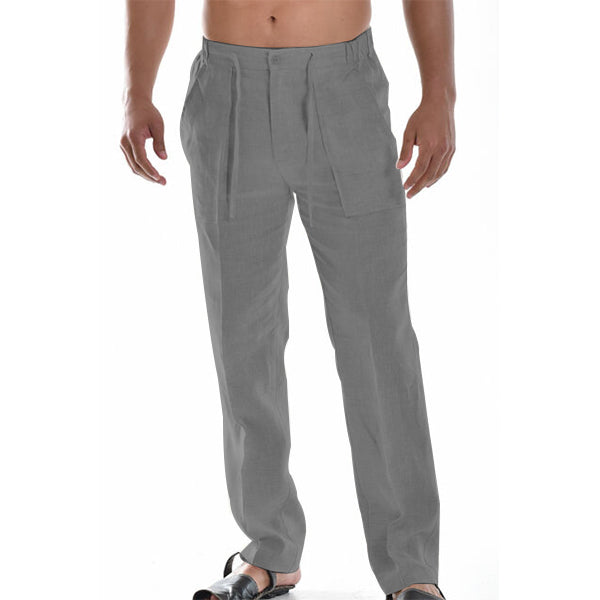 Pantalón Recto Hombre Ligero Detalle de Pliegues