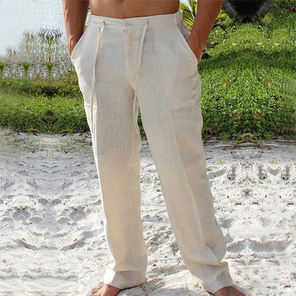 Pantalón Recto Hombre Ligero Detalle de Pliegues - Mavetta