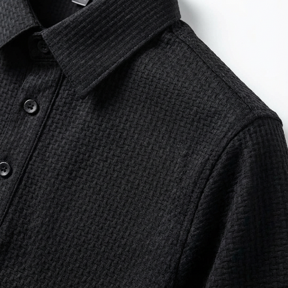 Camisa Hombre Texturizada con Botones Ajuste Clásico