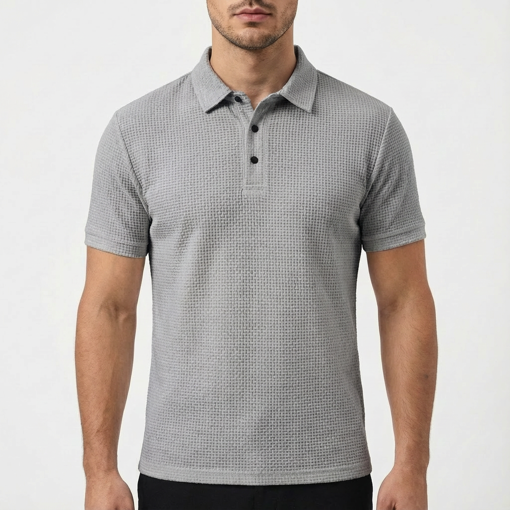 Camisa Hombre Texturizada con Botones Ajuste Clásico