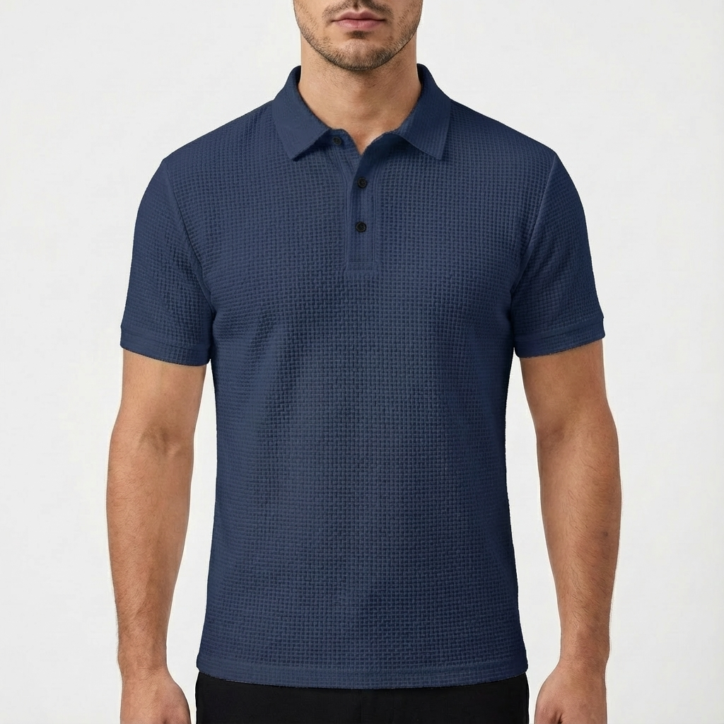 Camisa Hombre Texturizada con Botones Ajuste Clásico